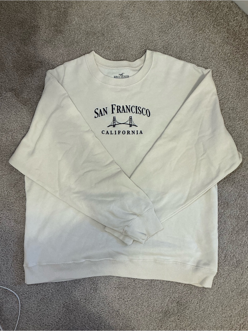 Hollister Cream San Francisco Graphic Crewneck